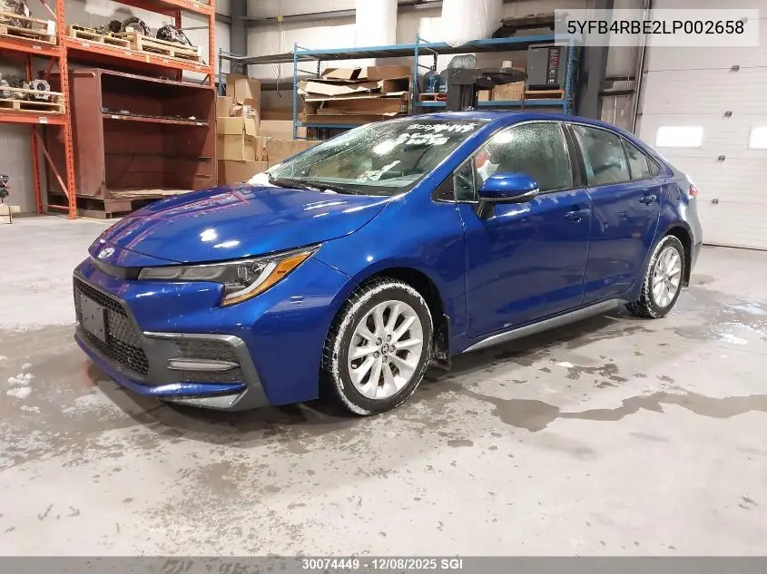 5YFB4RBE2LP002658 2020 Toyota Corolla Se/Xse
