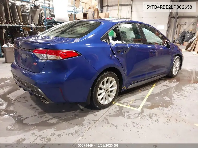 5YFB4RBE2LP002658 2020 Toyota Corolla Se/Xse