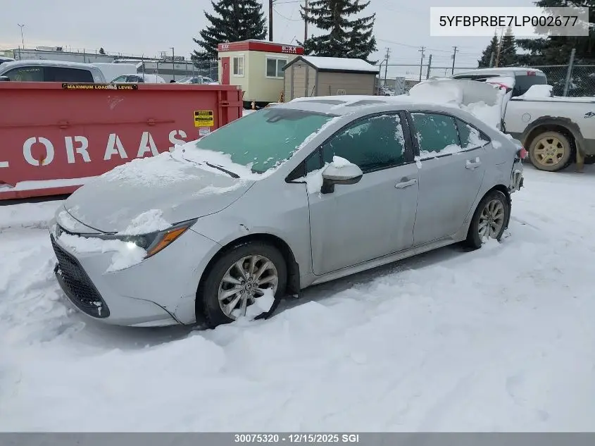 5YFBPRBE7LP002677 2020 Toyota Corolla Le