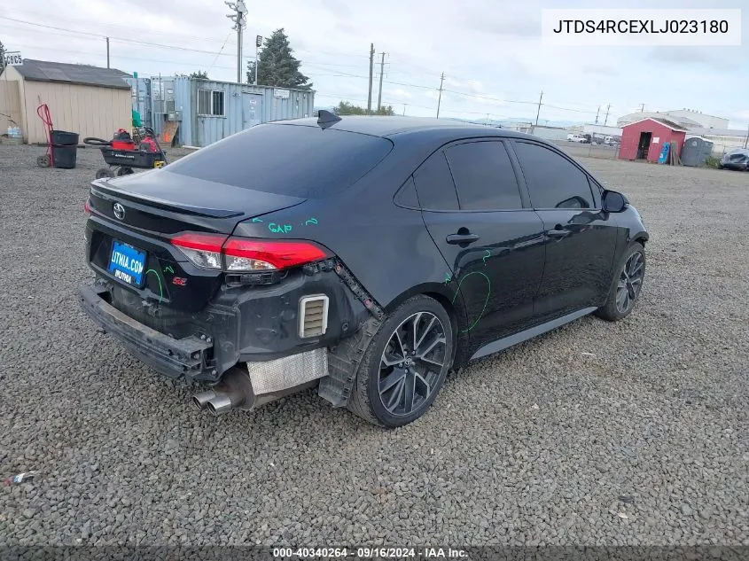 2020 Toyota Corolla Se/Night Shade VIN: JTDS4RCEXLJ023180 Lot: 40340264