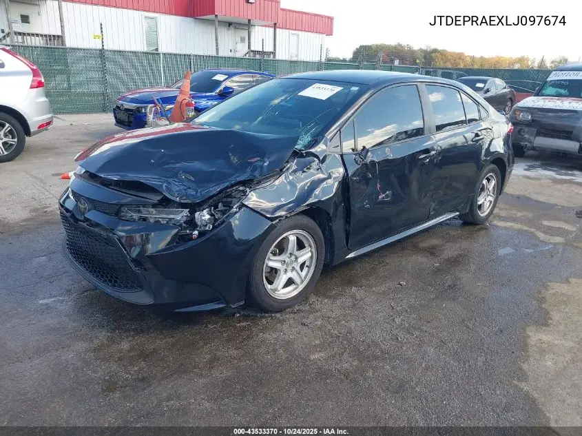 JTDEPRAEXLJ097674 2020 Toyota Corolla Le