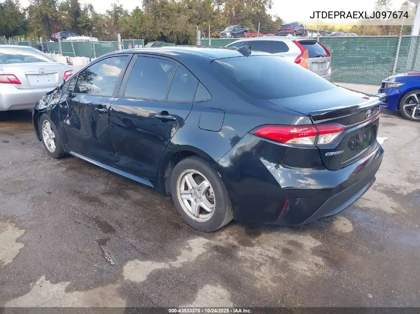 JTDEPRAEXLJ097674 2020 Toyota Corolla Le