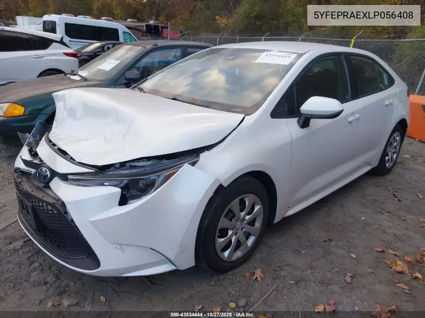 5YFEPRAEXLP056408 2020 Toyota Corolla Le