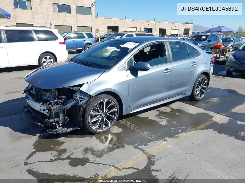 JTDS4RCE1LJ045892 2020 Toyota Corolla Se