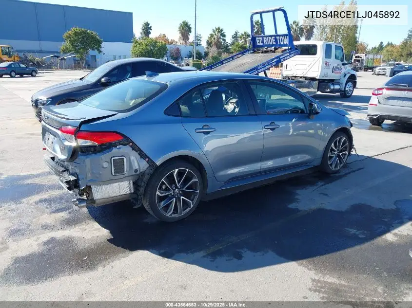 JTDS4RCE1LJ045892 2020 Toyota Corolla Se