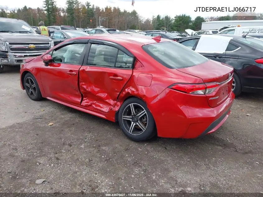 JTDEPRAE1LJ066717 2020 Toyota Corolla Le