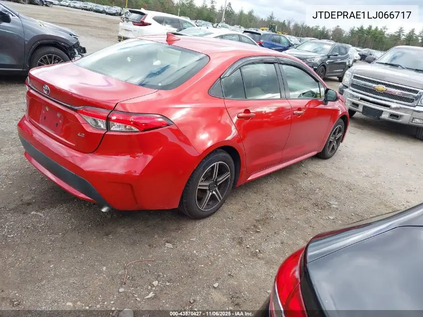 JTDEPRAE1LJ066717 2020 Toyota Corolla Le