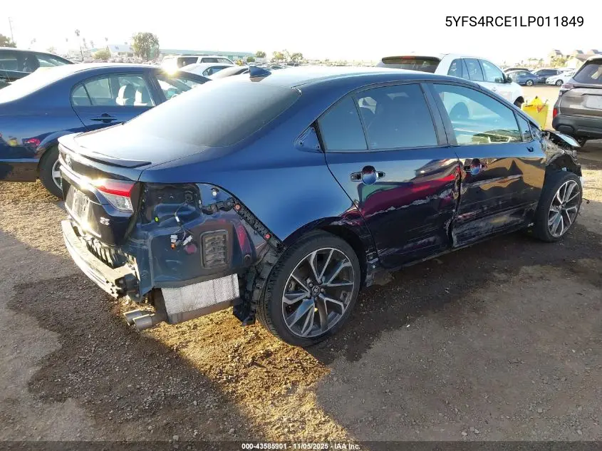 5YFS4RCE1LP011849 2020 Toyota Corolla Se