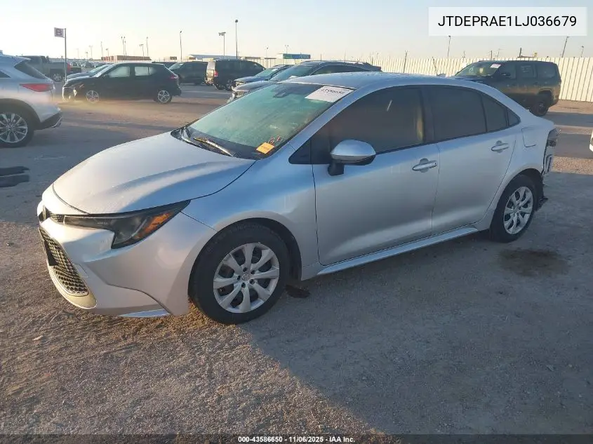 JTDEPRAE1LJ036679 2020 Toyota Corolla Le