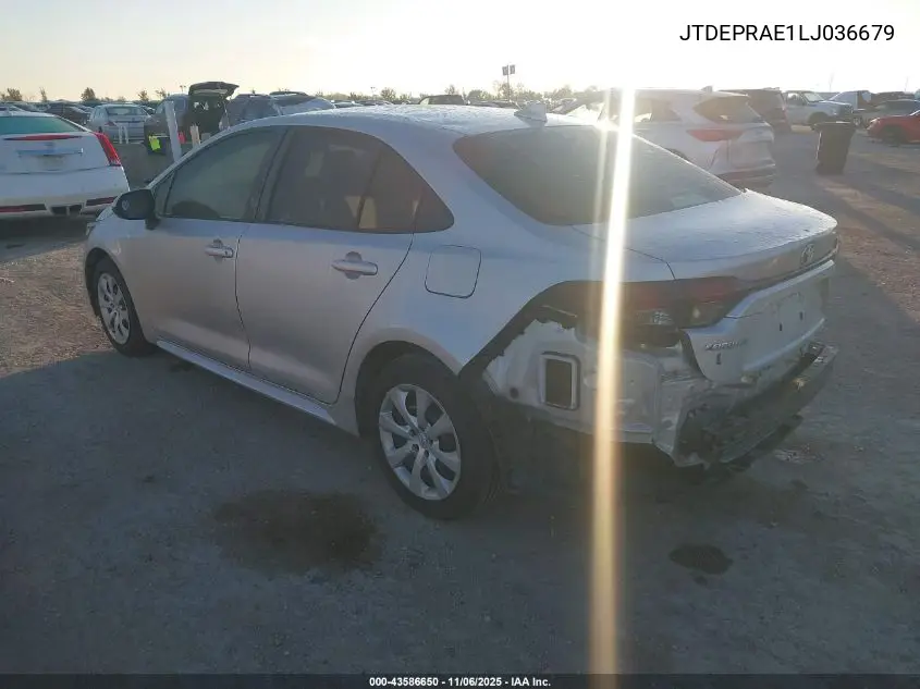 JTDEPRAE1LJ036679 2020 Toyota Corolla Le