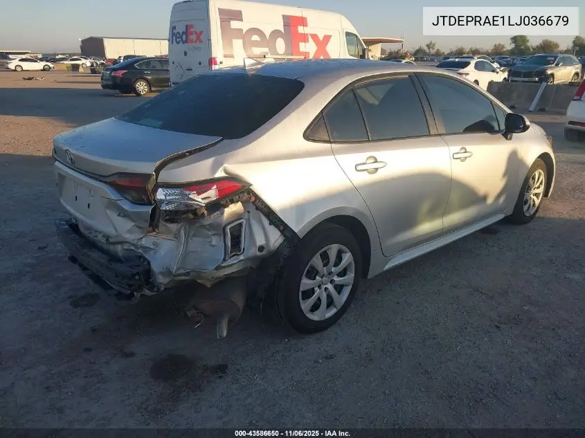 JTDEPRAE1LJ036679 2020 Toyota Corolla Le