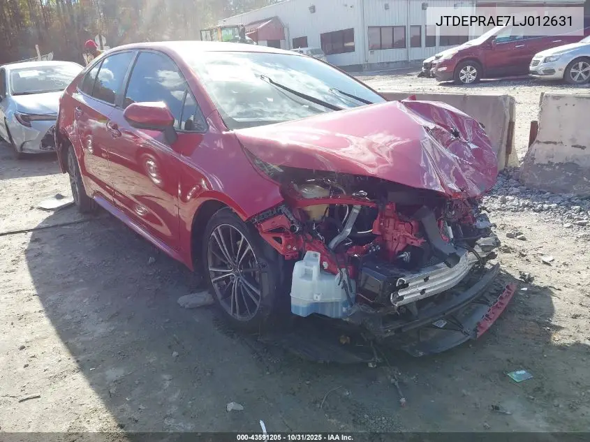 JTDEPRAE7LJ012631 2020 Toyota Corolla Le