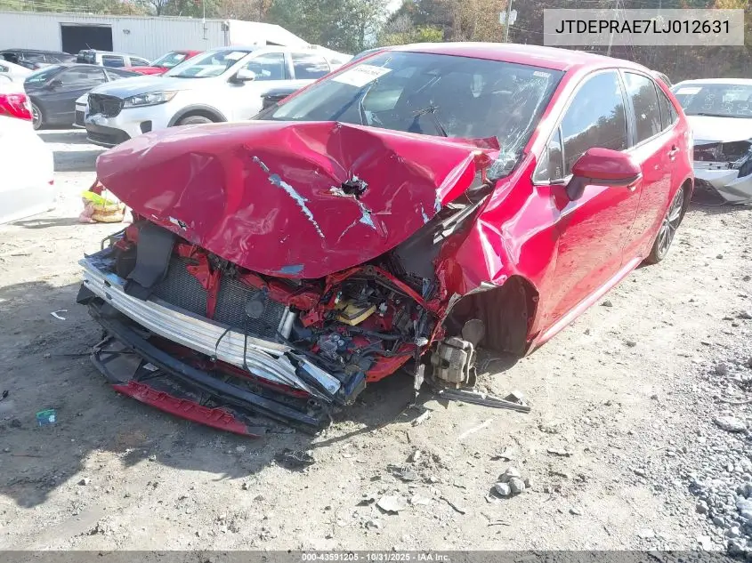 JTDEPRAE7LJ012631 2020 Toyota Corolla Le