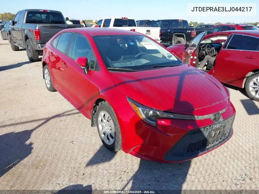 JTDEPRAE3LJ044217 2020 Toyota Corolla Le
