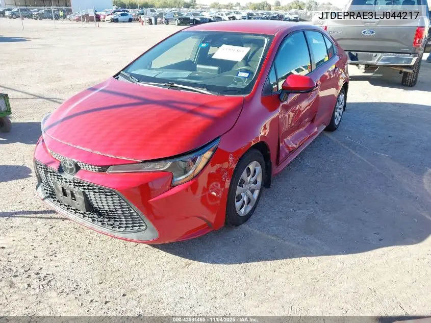 JTDEPRAE3LJ044217 2020 Toyota Corolla Le