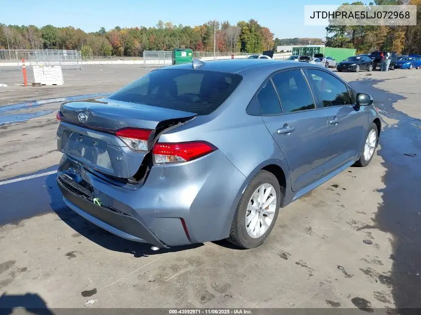 JTDHPRAE5LJ072968 2020 Toyota Corolla Le