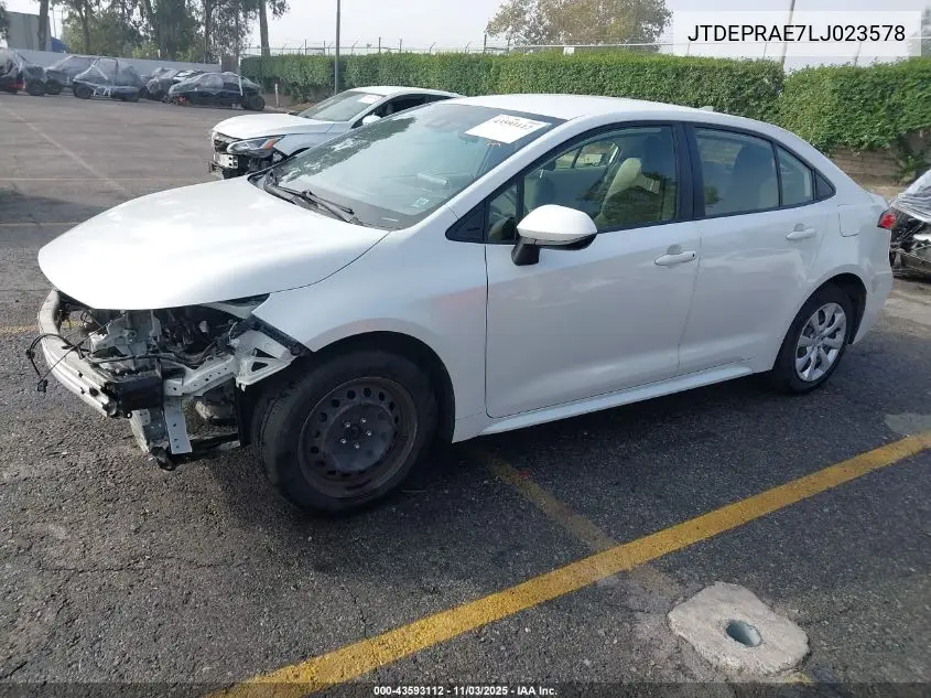 JTDEPRAE7LJ023578 2020 Toyota Corolla Le