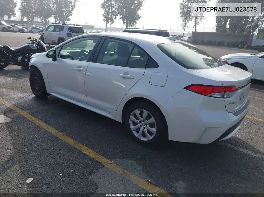 JTDEPRAE7LJ023578 2020 Toyota Corolla Le