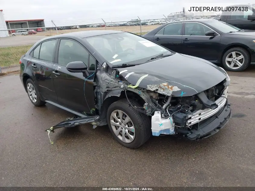 JTDEPRAE9LJ097438 2020 Toyota Corolla Le