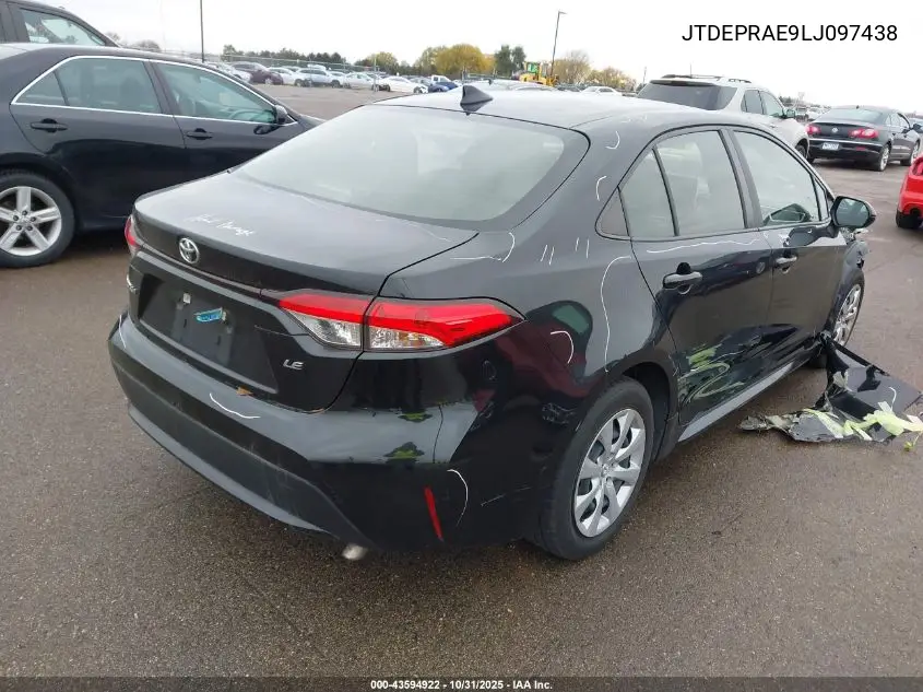 JTDEPRAE9LJ097438 2020 Toyota Corolla Le