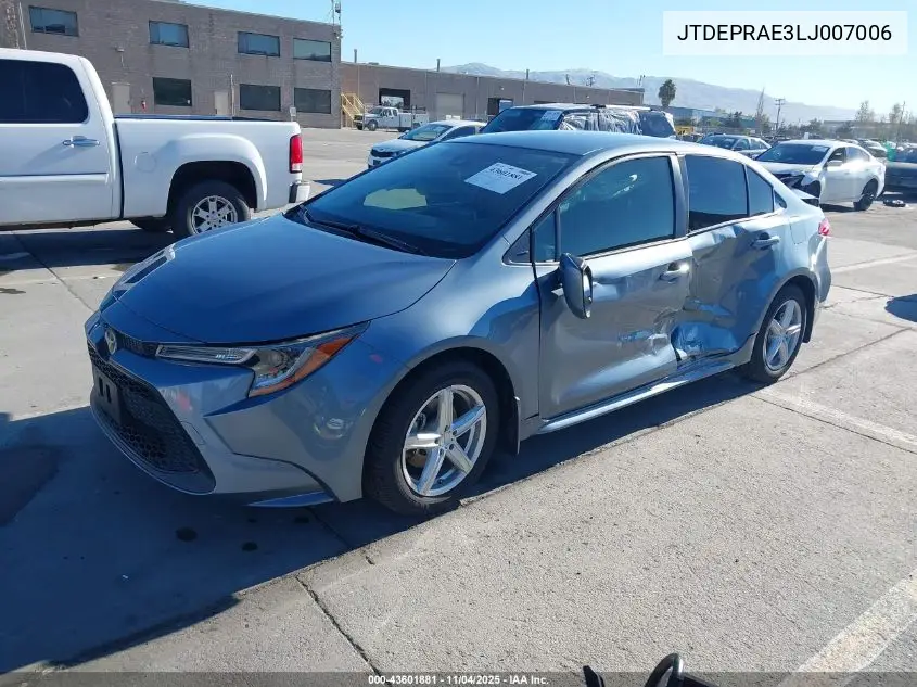 JTDEPRAE3LJ007006 2020 Toyota Corolla Le