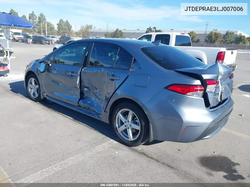 JTDEPRAE3LJ007006 2020 Toyota Corolla Le