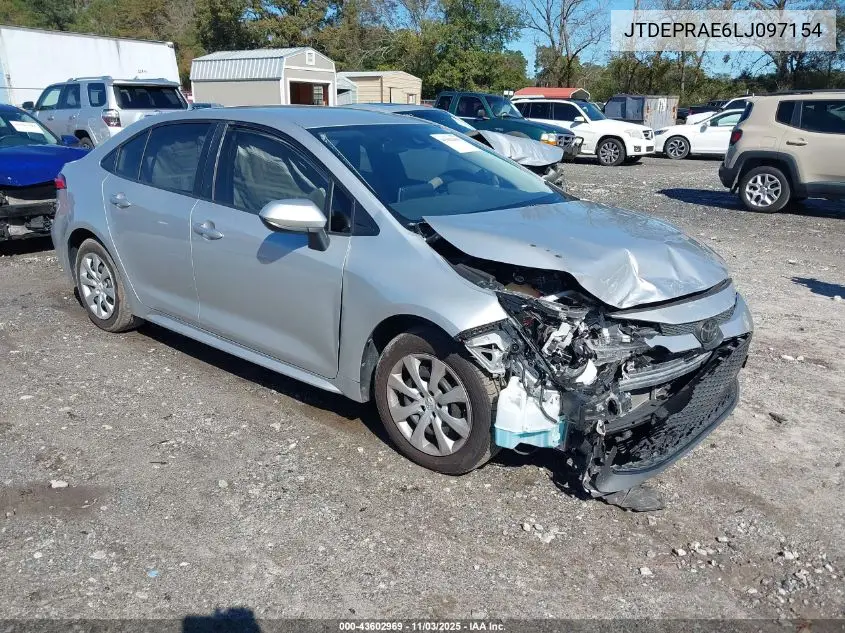 JTDEPRAE6LJ097154 2020 Toyota Corolla Le