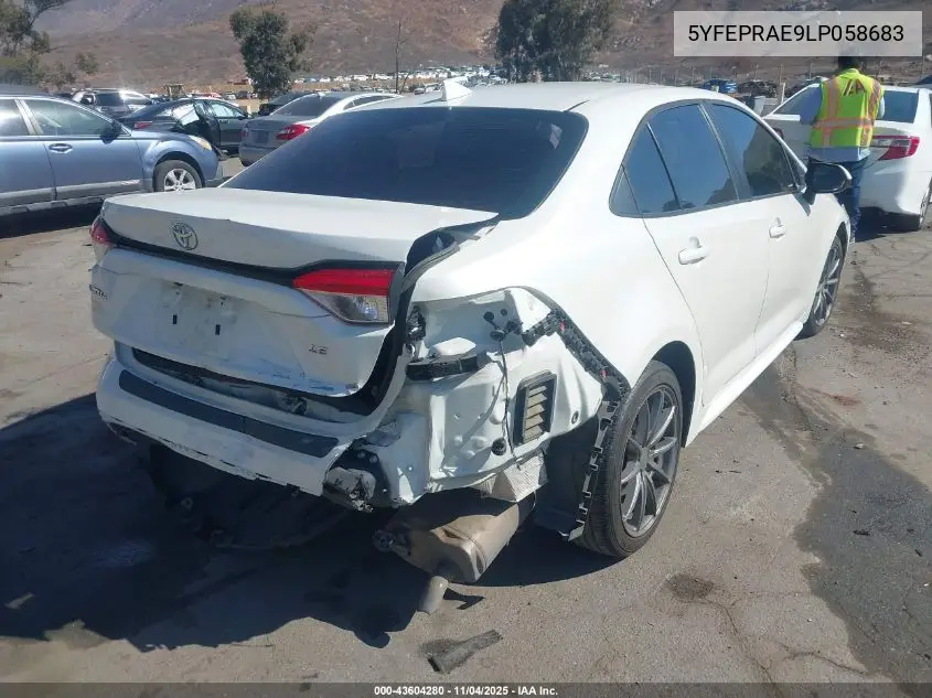 5YFEPRAE9LP058683 2020 Toyota Corolla Le
