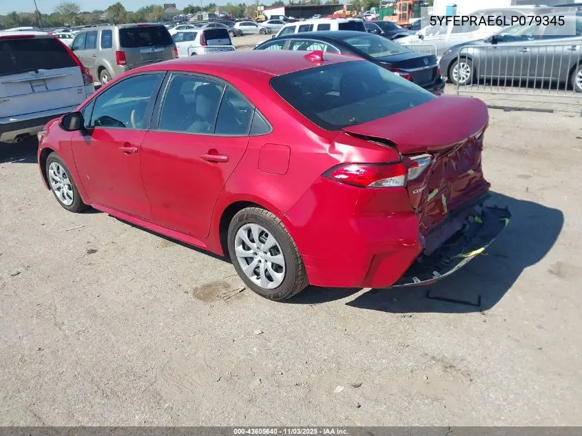 5YFEPRAE6LP079345 2020 Toyota Corolla Le