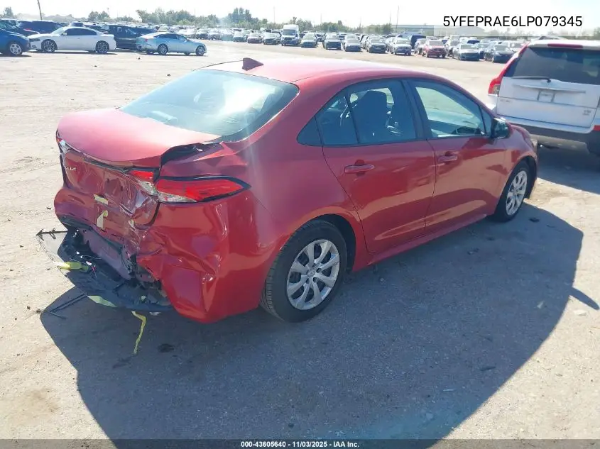 5YFEPRAE6LP079345 2020 Toyota Corolla Le