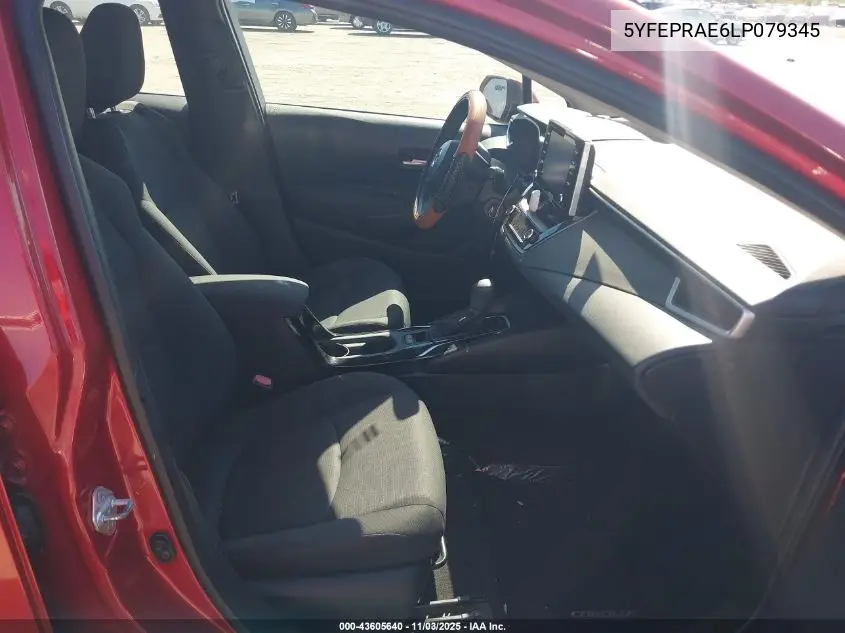5YFEPRAE6LP079345 2020 Toyota Corolla Le