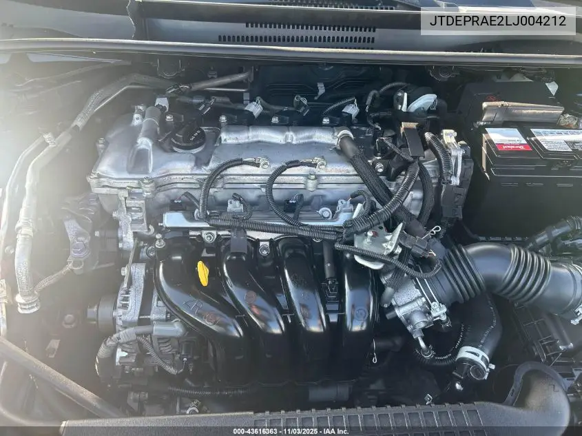JTDEPRAE2LJ004212 2020 Toyota Corolla Le