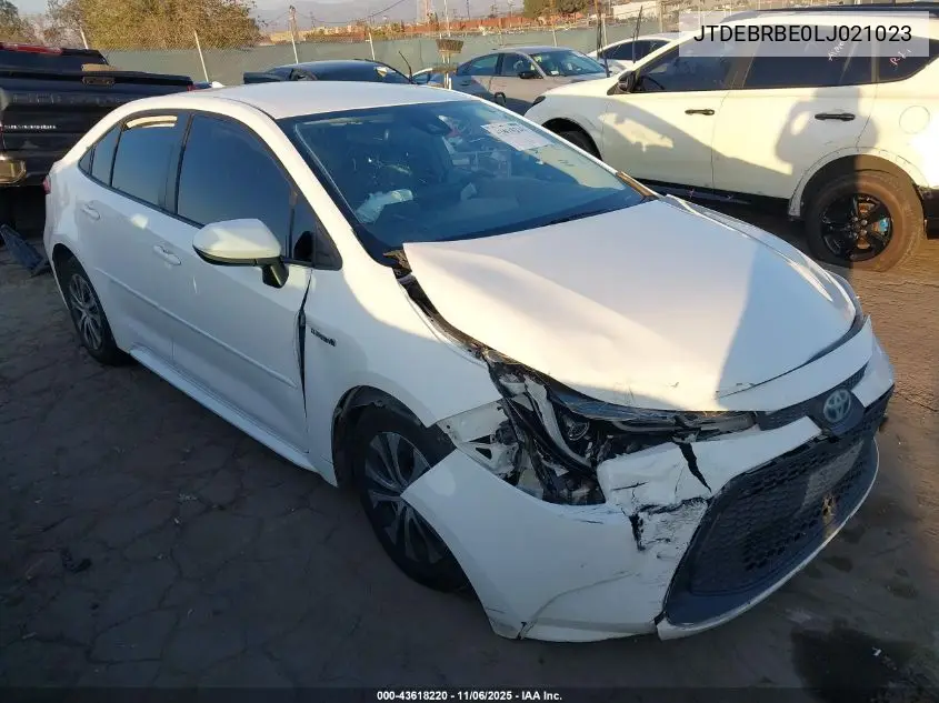JTDEBRBE0LJ021023 2020 Toyota Corolla Hybrid Le