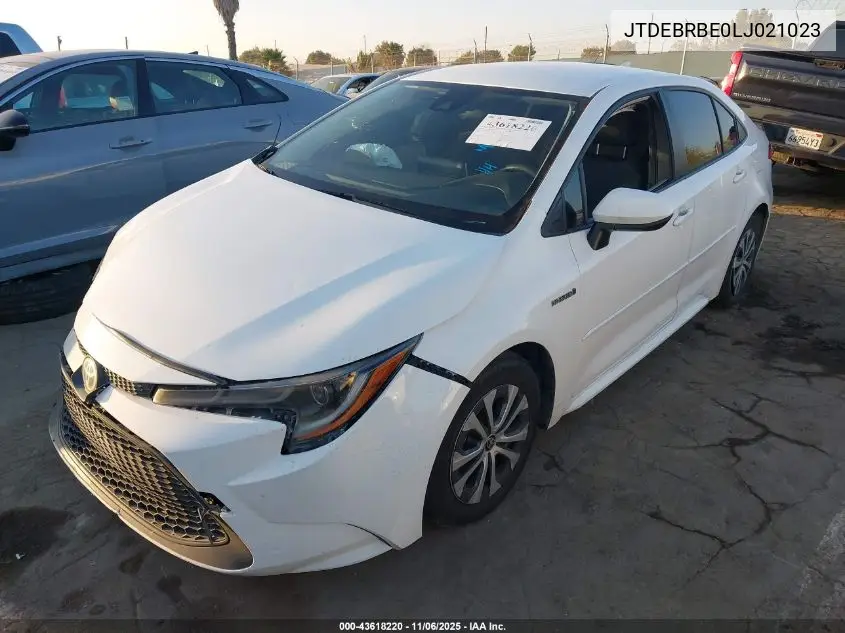 JTDEBRBE0LJ021023 2020 Toyota Corolla Hybrid Le