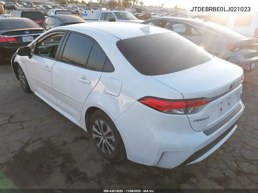 JTDEBRBE0LJ021023 2020 Toyota Corolla Hybrid Le