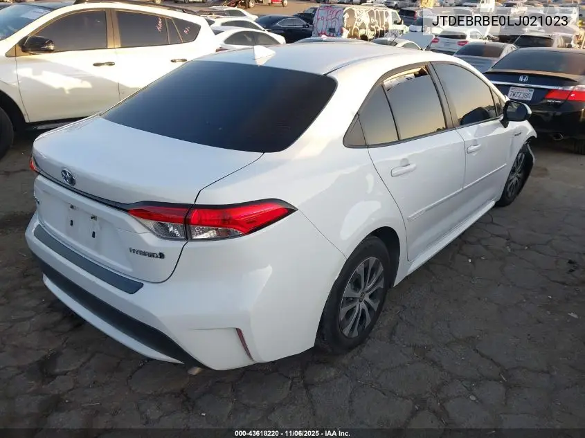 JTDEBRBE0LJ021023 2020 Toyota Corolla Hybrid Le