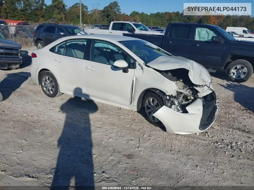 5YFEPRAE4LP044173 2020 Toyota Corolla Le