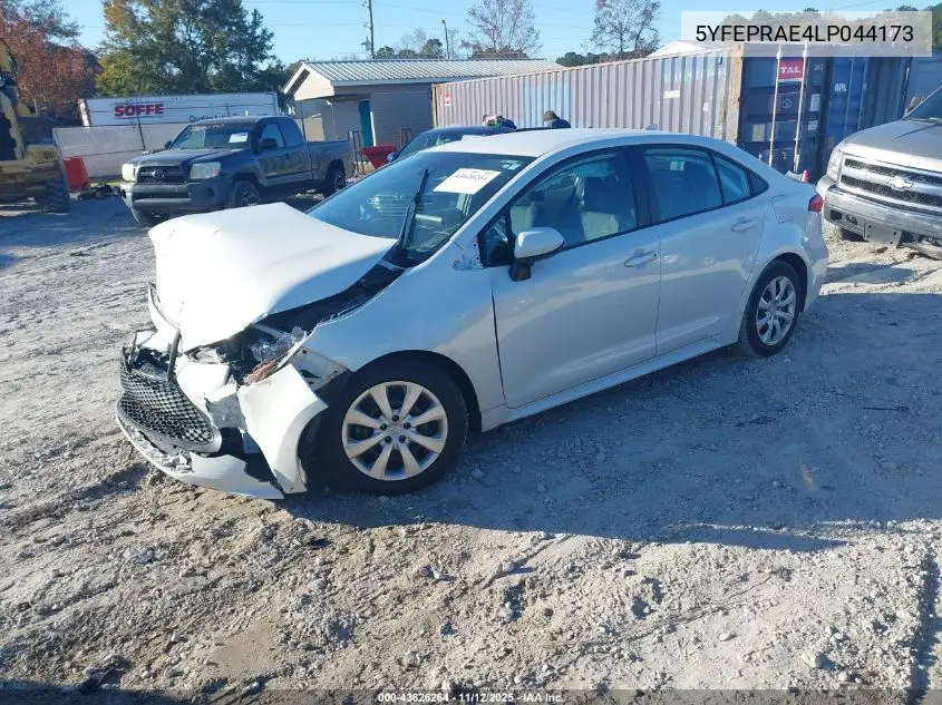 5YFEPRAE4LP044173 2020 Toyota Corolla Le