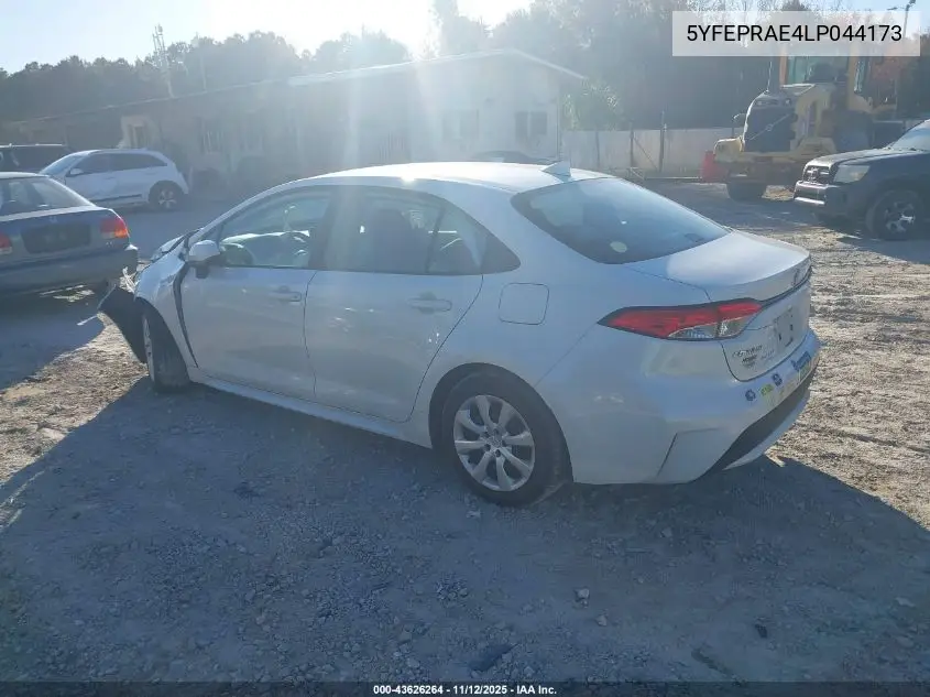 5YFEPRAE4LP044173 2020 Toyota Corolla Le