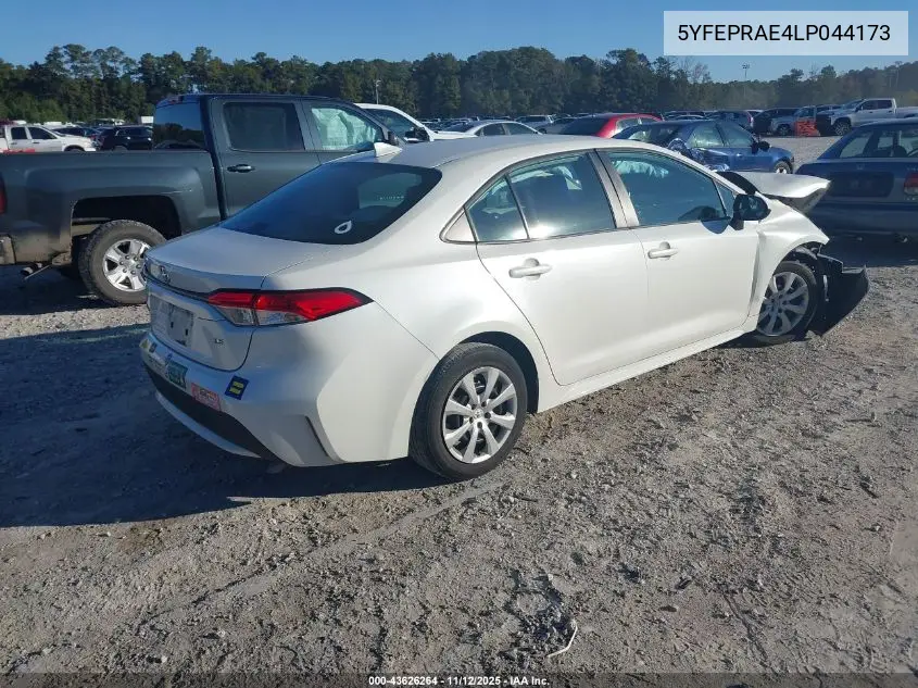 5YFEPRAE4LP044173 2020 Toyota Corolla Le