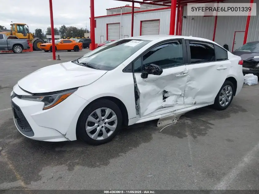 5YFEPRAE6LP001339 2020 Toyota Corolla Le