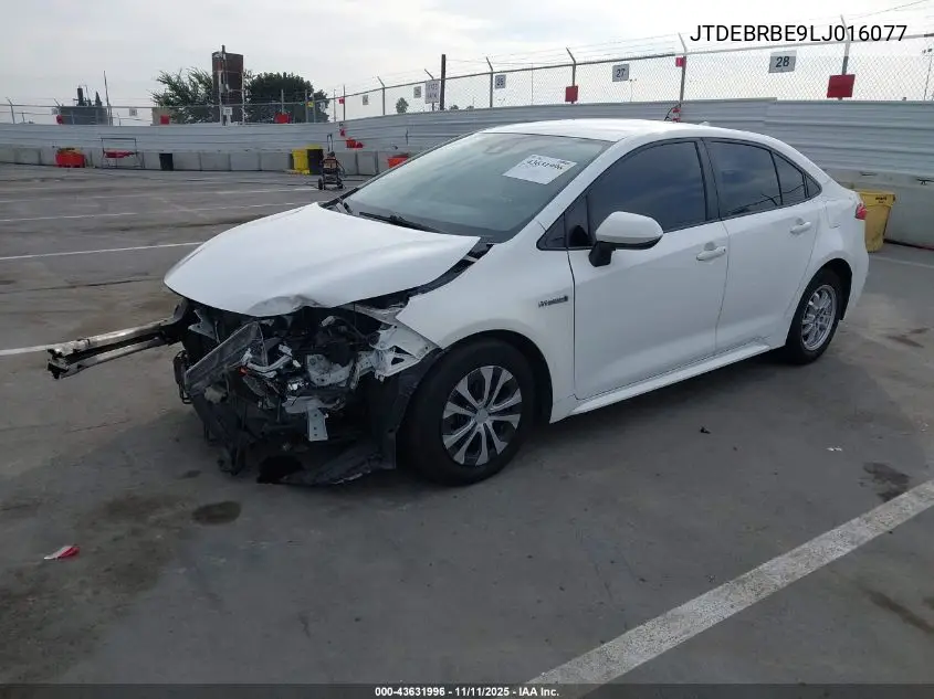 JTDEBRBE9LJ016077 2020 Toyota Corolla Hybrid Le