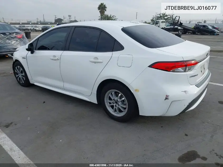JTDEBRBE9LJ016077 2020 Toyota Corolla Hybrid Le