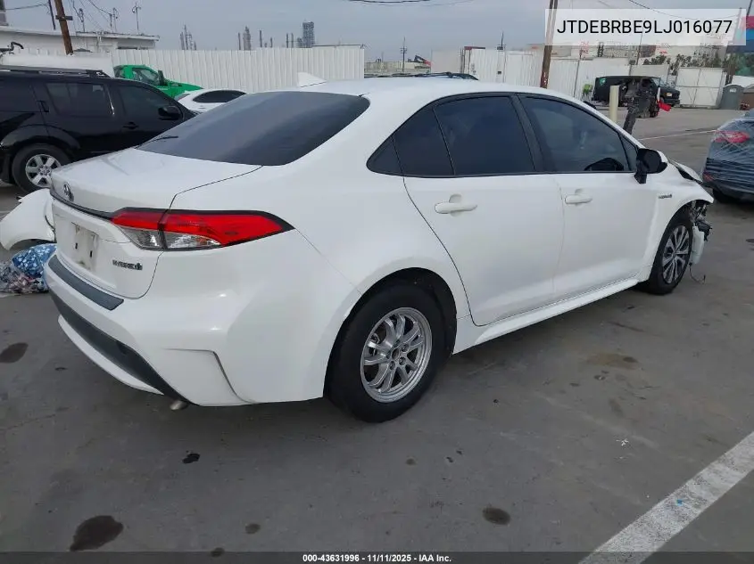 JTDEBRBE9LJ016077 2020 Toyota Corolla Hybrid Le