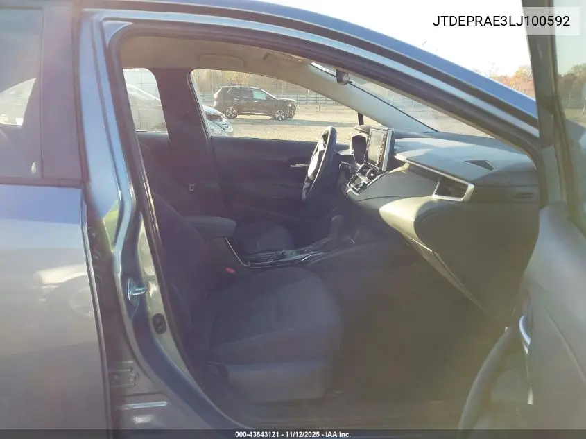 JTDEPRAE3LJ100592 2020 Toyota Corolla Le