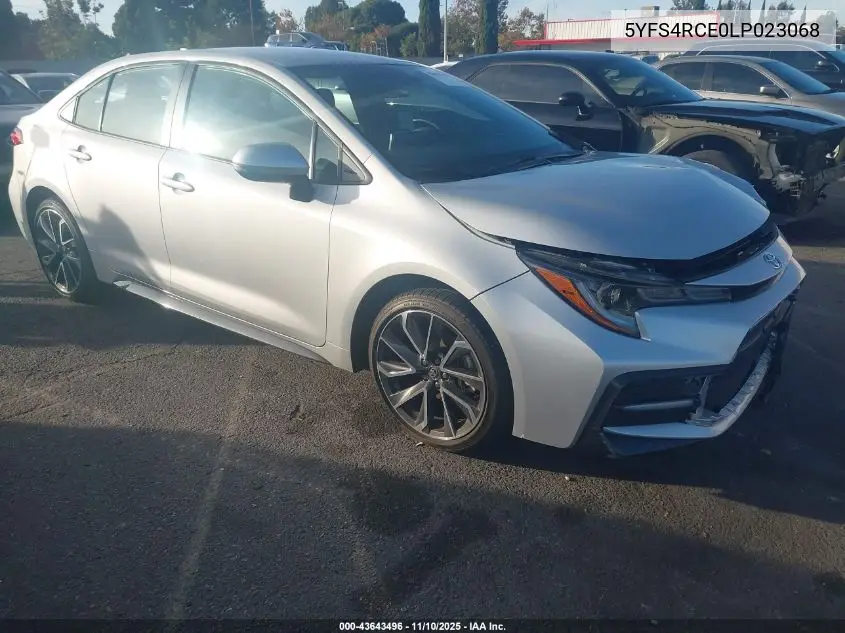 5YFS4RCE0LP023068 2020 Toyota Corolla Se