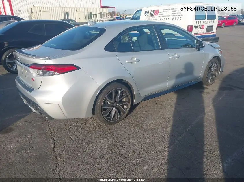 5YFS4RCE0LP023068 2020 Toyota Corolla Se