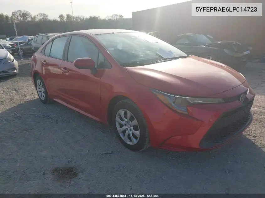 5YFEPRAE6LP014723 2020 Toyota Corolla Le