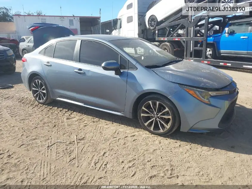 JTDEPRAE9LJ038390 2020 Toyota Corolla Le