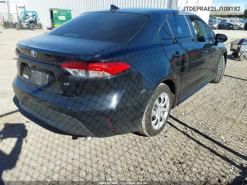JTDEPRAE2LJ108182 2020 Toyota Corolla Le